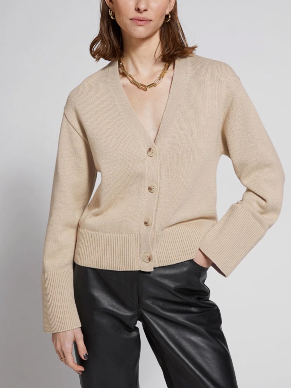 & Other Stories Boxy Cardigan 100% cotton
